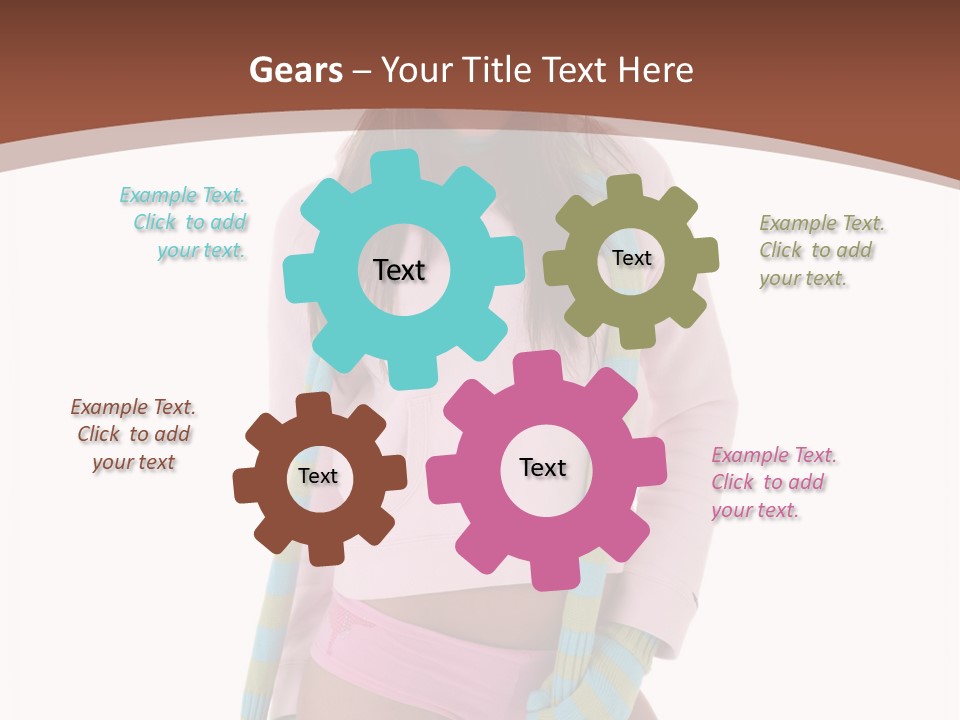 Women Cheerful Shorts PowerPoint Template