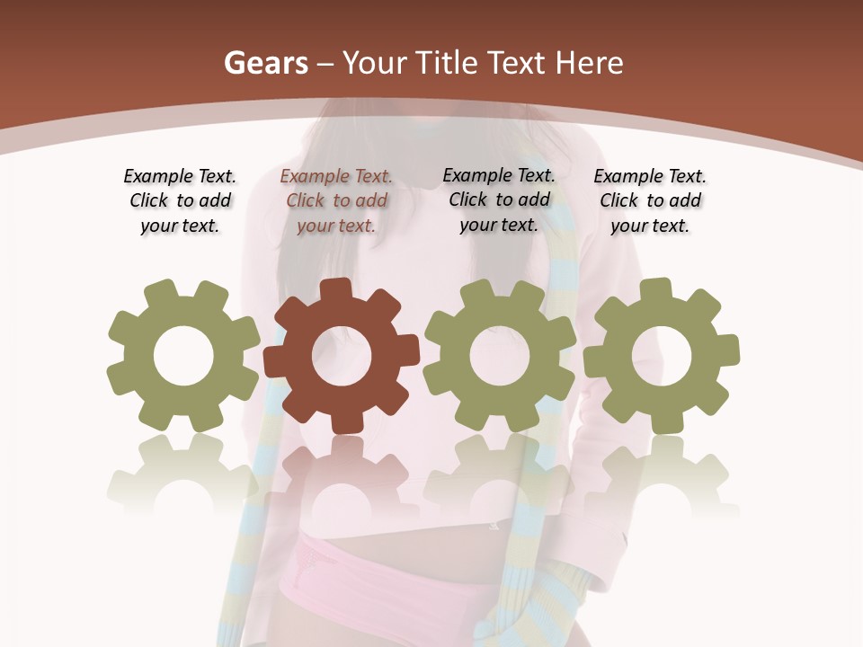 Women Cheerful Shorts PowerPoint Template
