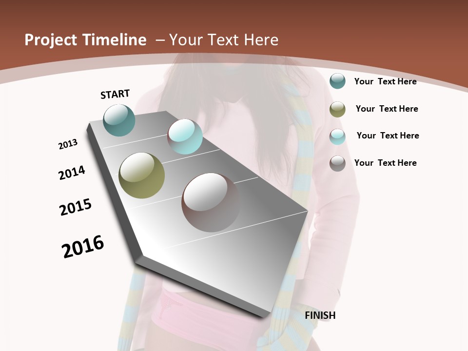 Women Cheerful Shorts PowerPoint Template