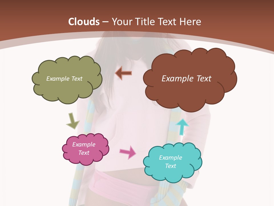 Women Cheerful Shorts PowerPoint Template