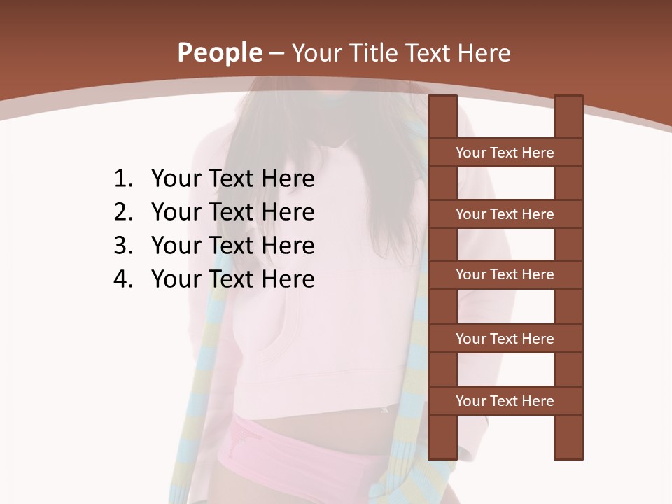 Women Cheerful Shorts PowerPoint Template