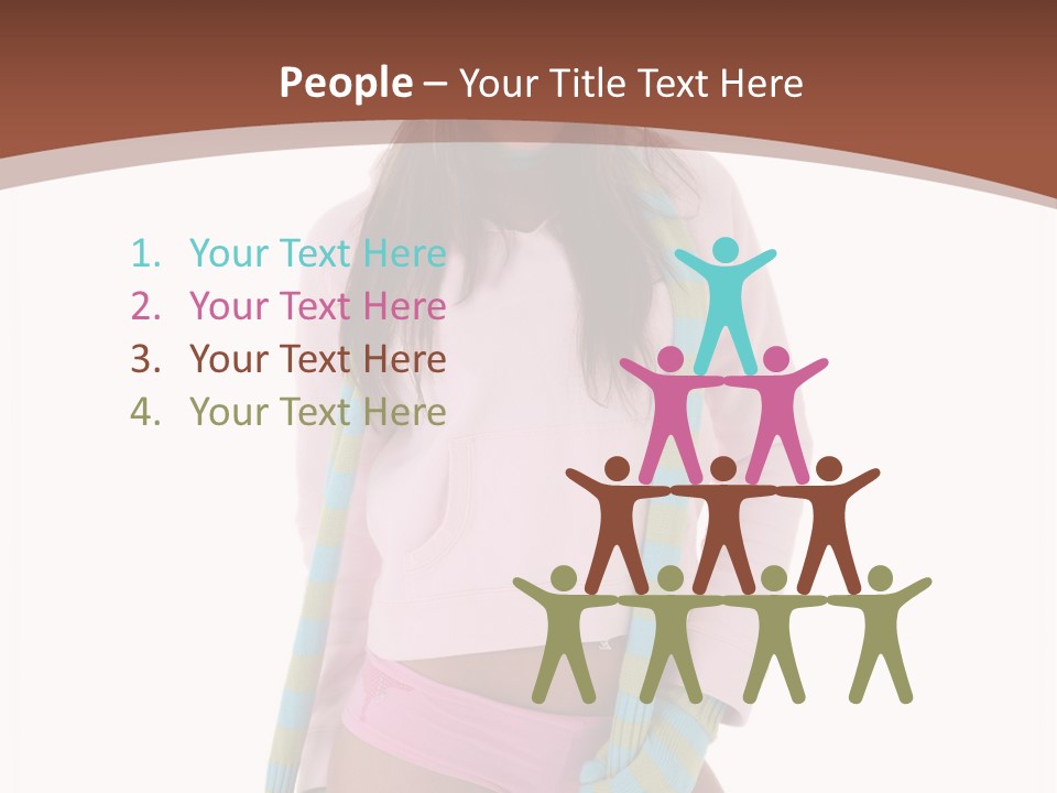 Women Cheerful Shorts PowerPoint Template