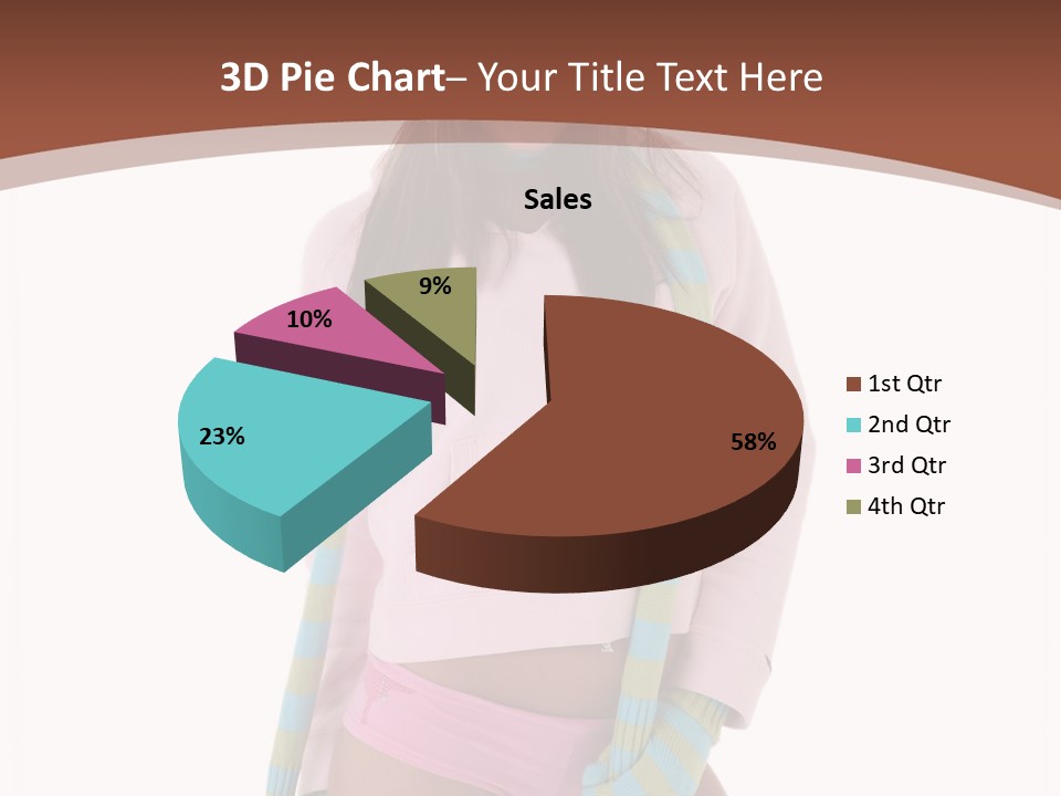 Women Cheerful Shorts PowerPoint Template