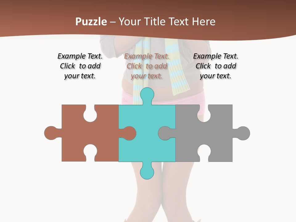 Female Playful Face PowerPoint Template