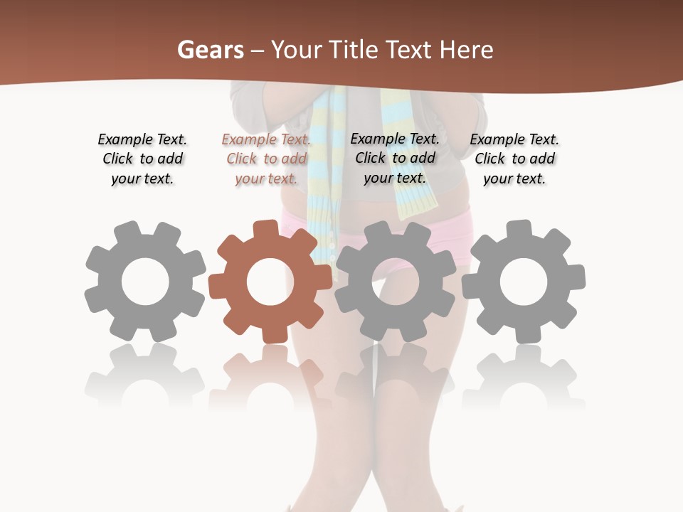 Female Playful Face PowerPoint Template