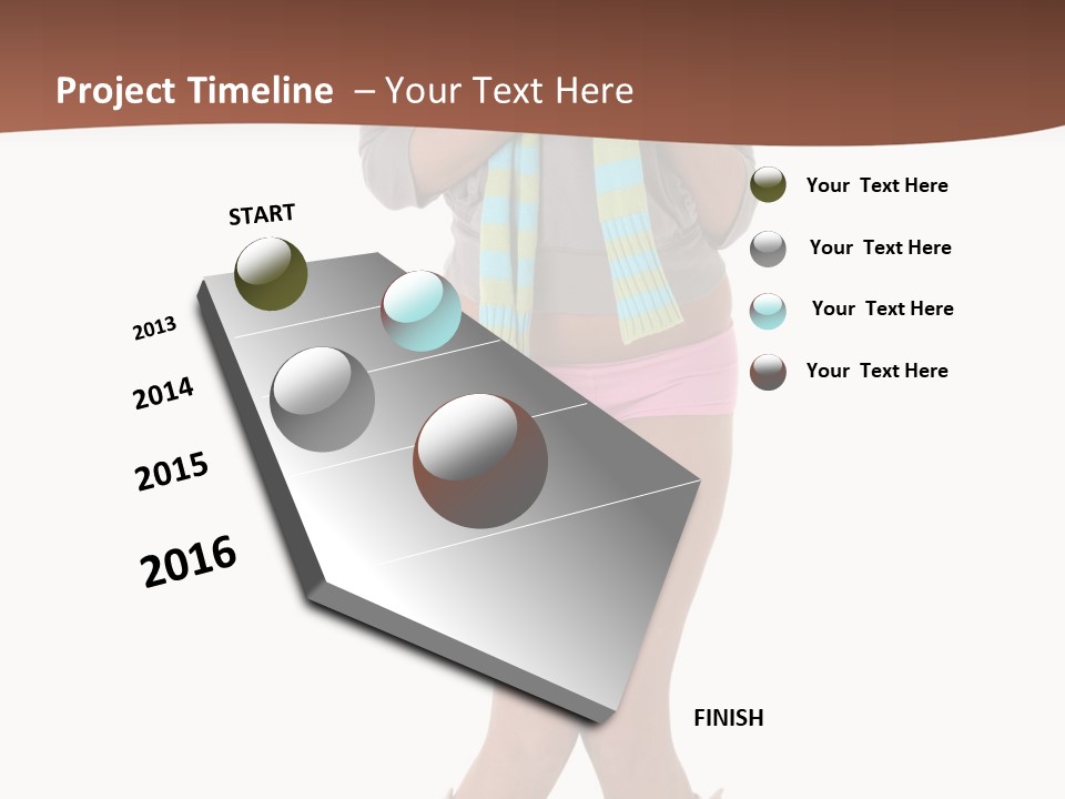 Female Playful Face PowerPoint Template