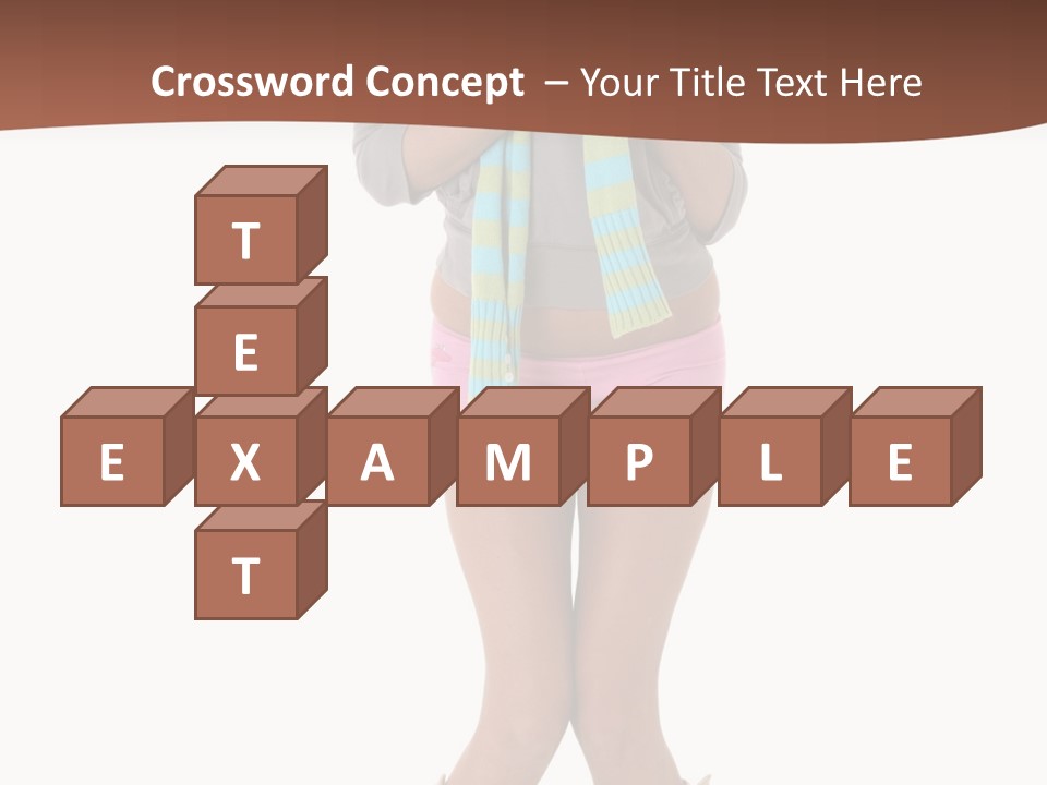 Female Playful Face PowerPoint Template