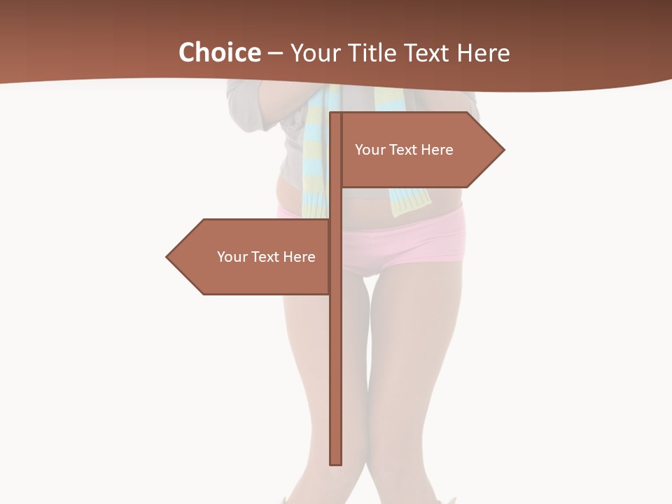 Female Playful Face PowerPoint Template