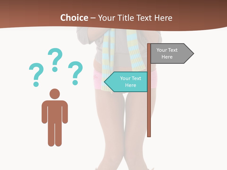 Female Playful Face PowerPoint Template