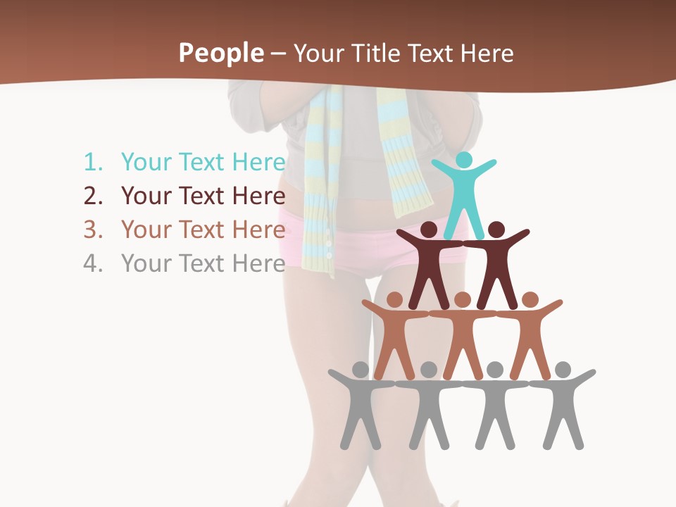 Female Playful Face PowerPoint Template