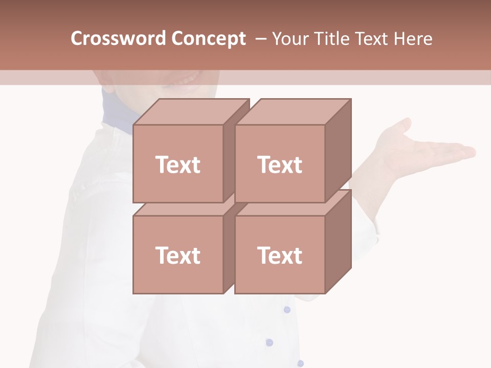 A Man In A Chef's Hat Is Pointing At Something PowerPoint Template