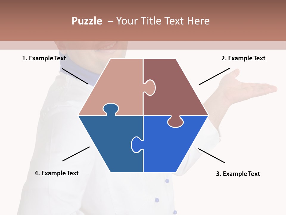 A Man In A Chef's Hat Is Pointing At Something PowerPoint Template