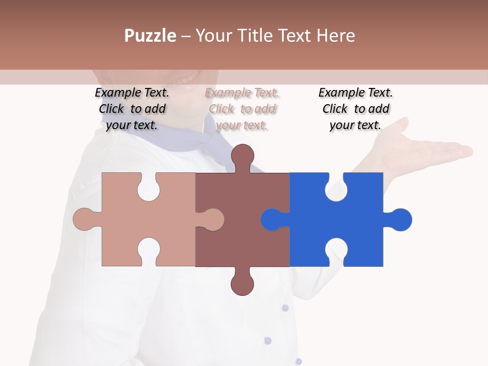 A Man In A Chef's Hat Is Pointing At Something PowerPoint Template