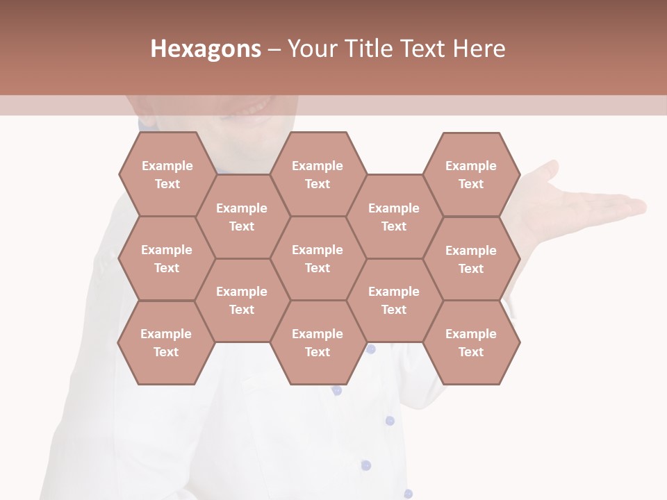 A Man In A Chef's Hat Is Pointing At Something PowerPoint Template