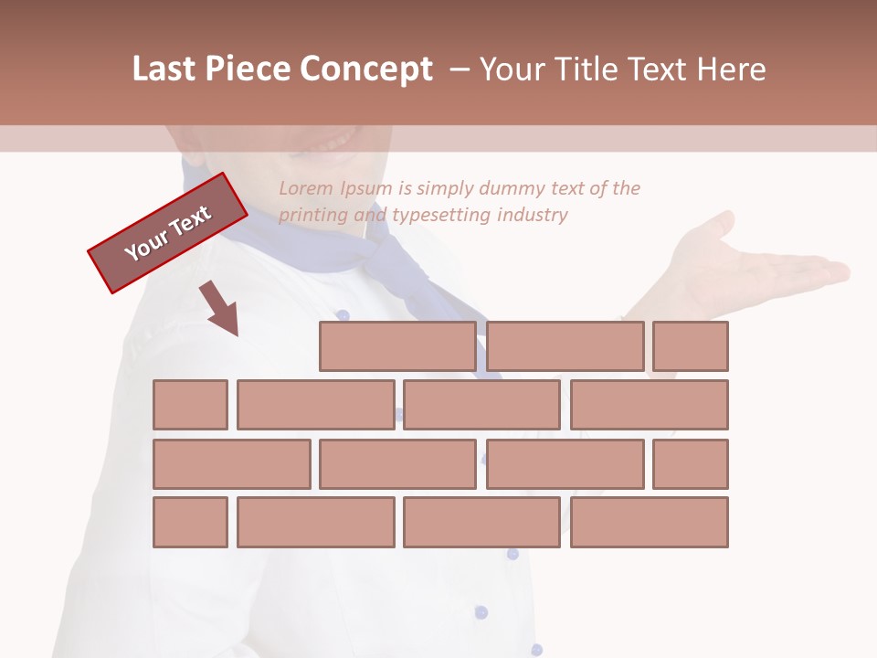A Man In A Chef's Hat Is Pointing At Something PowerPoint Template