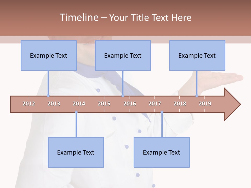 A Man In A Chef's Hat Is Pointing At Something PowerPoint Template