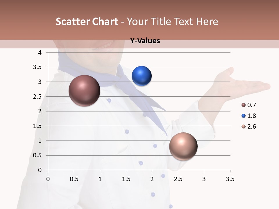 A Man In A Chef's Hat Is Pointing At Something PowerPoint Template