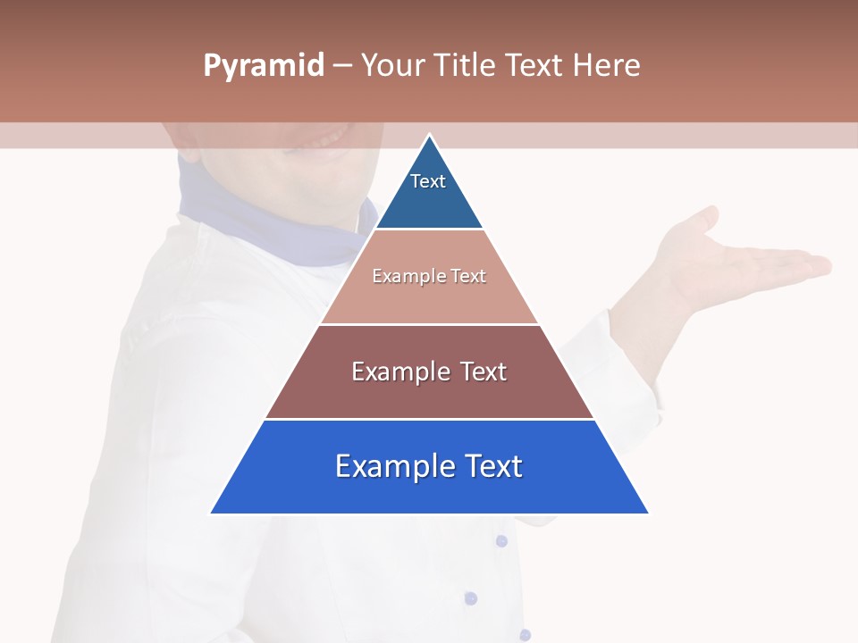 A Man In A Chef's Hat Is Pointing At Something PowerPoint Template