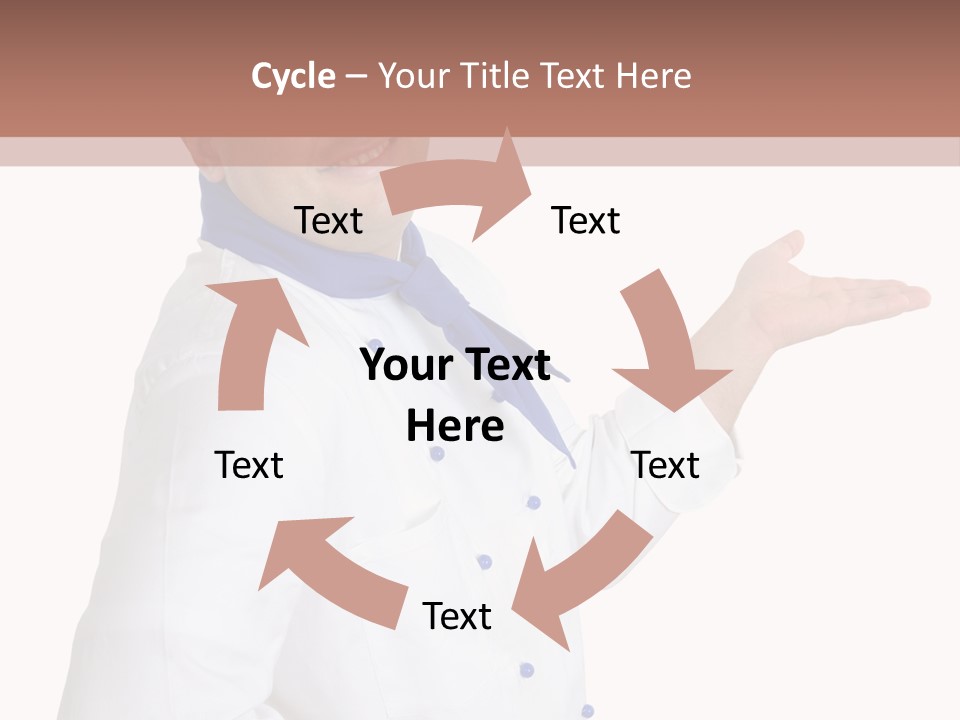 A Man In A Chef's Hat Is Pointing At Something PowerPoint Template