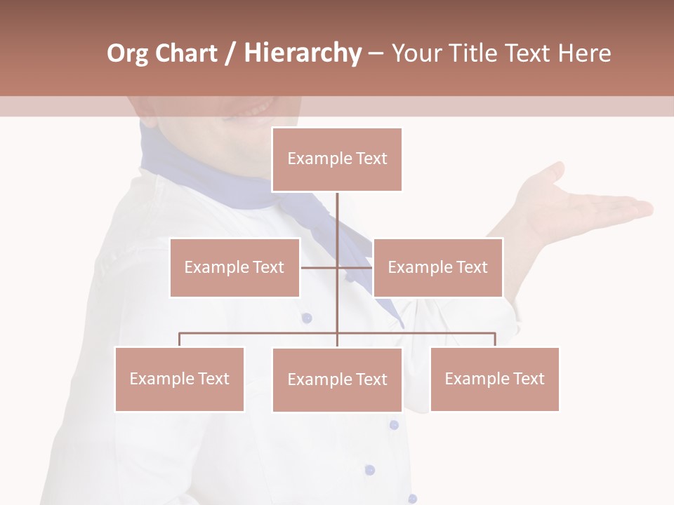 A Man In A Chef's Hat Is Pointing At Something PowerPoint Template