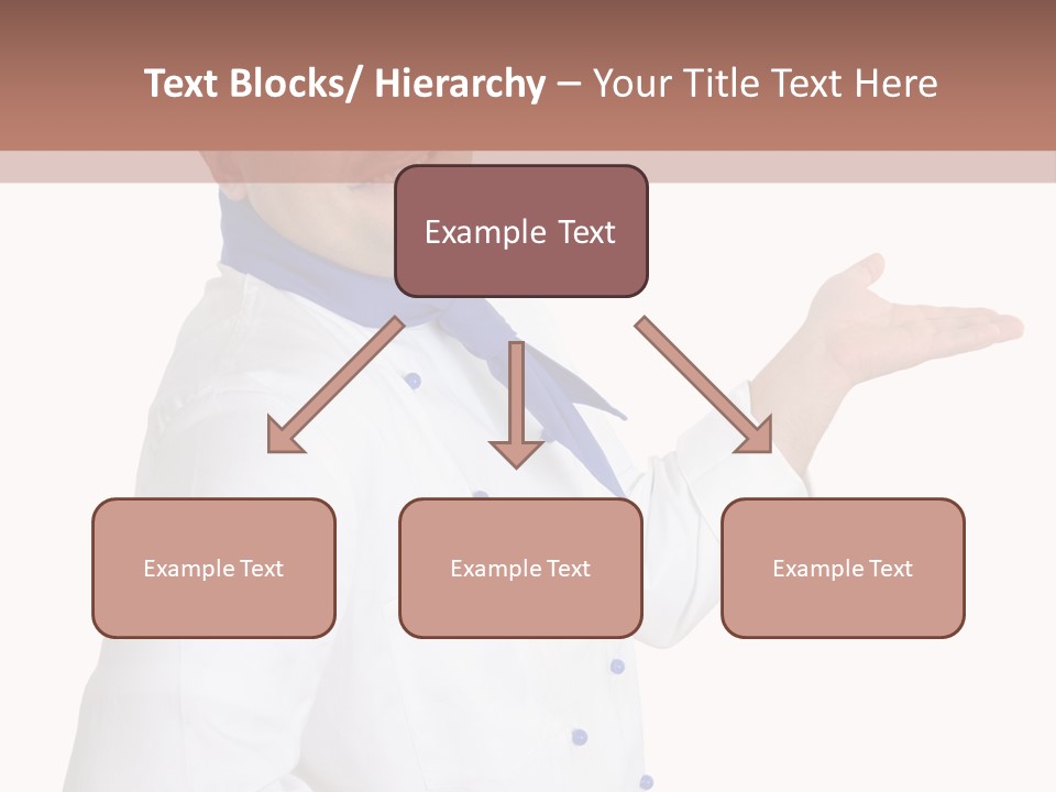 A Man In A Chef's Hat Is Pointing At Something PowerPoint Template