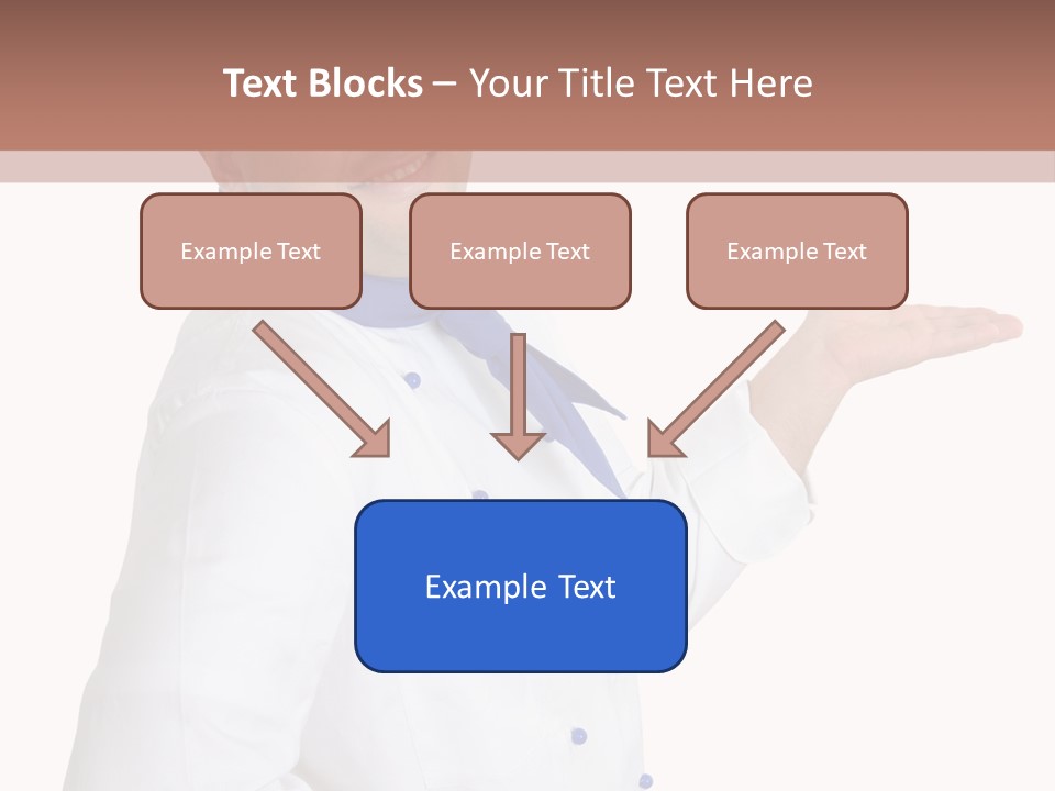 A Man In A Chef's Hat Is Pointing At Something PowerPoint Template