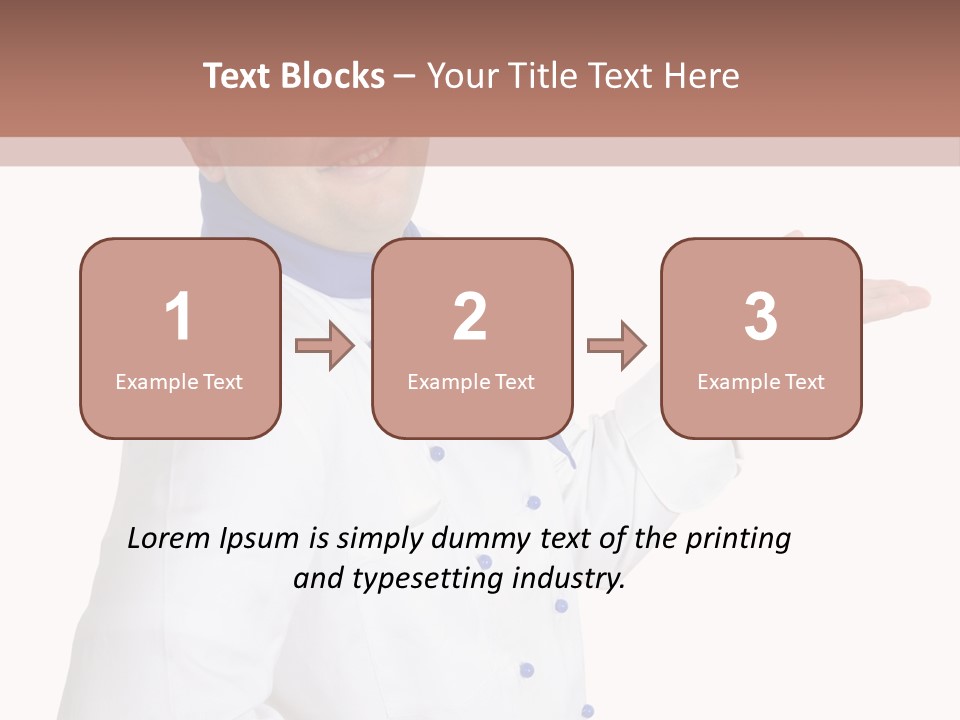 A Man In A Chef's Hat Is Pointing At Something PowerPoint Template