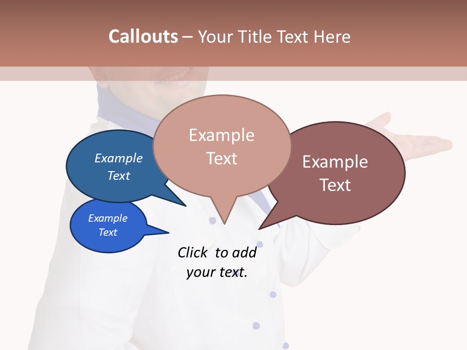 A Man In A Chef's Hat Is Pointing At Something PowerPoint Template