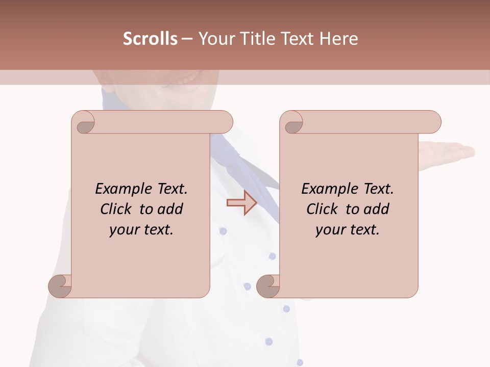 A Man In A Chef's Hat Is Pointing At Something PowerPoint Template