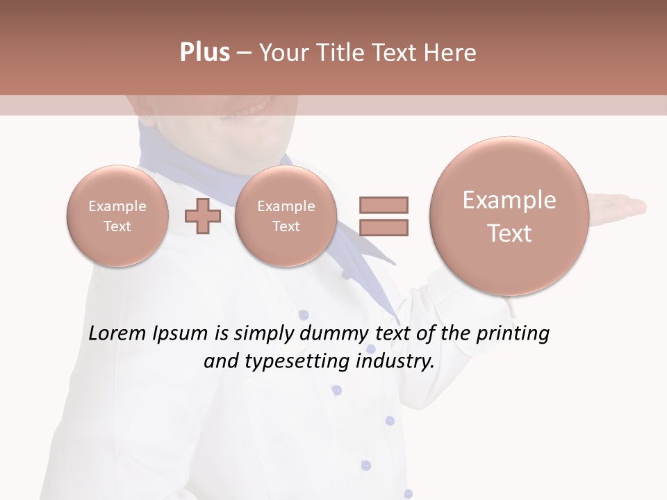 A Man In A Chef's Hat Is Pointing At Something PowerPoint Template