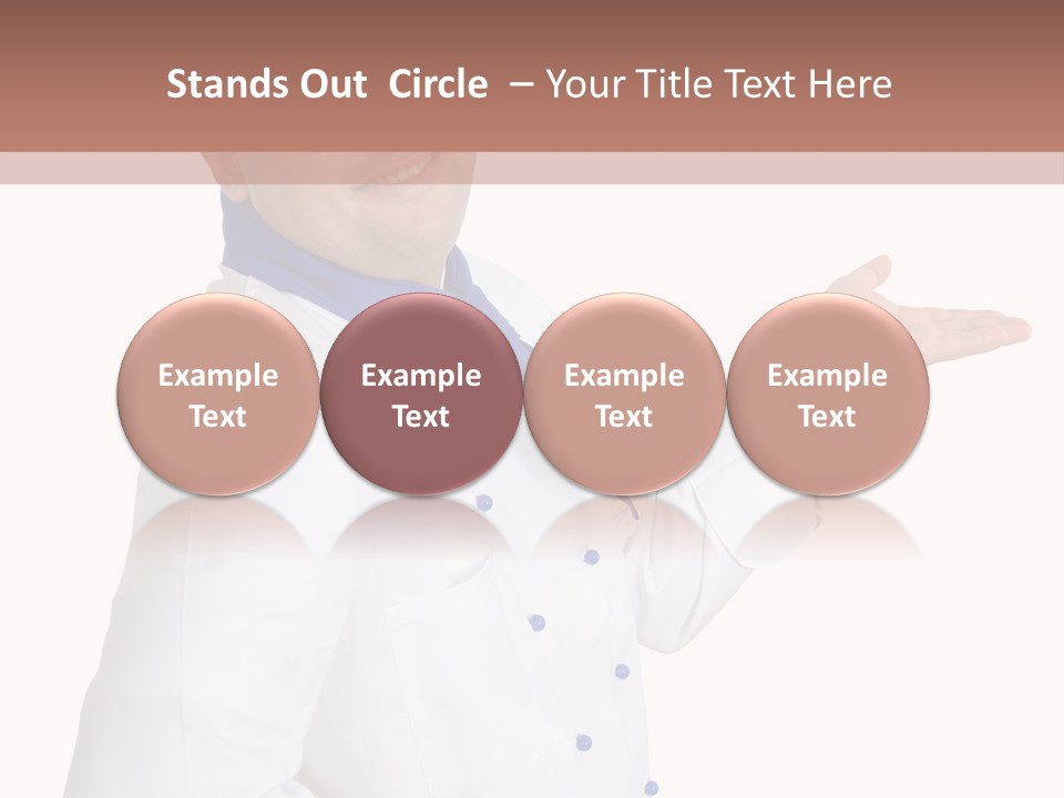 A Man In A Chef's Hat Is Pointing At Something PowerPoint Template
