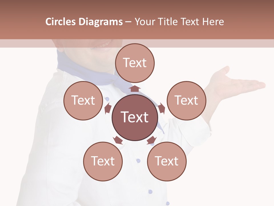 A Man In A Chef's Hat Is Pointing At Something PowerPoint Template