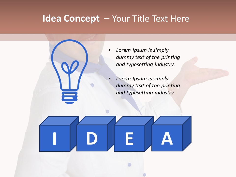 A Man In A Chef's Hat Is Pointing At Something PowerPoint Template