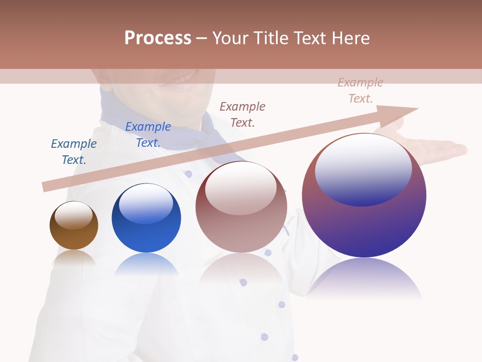 A Man In A Chef's Hat Is Pointing At Something PowerPoint Template