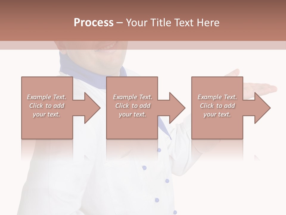 A Man In A Chef's Hat Is Pointing At Something PowerPoint Template