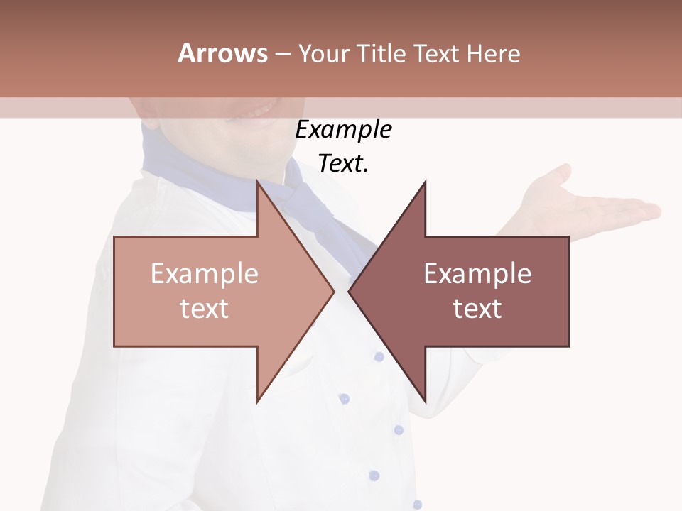 A Man In A Chef's Hat Is Pointing At Something PowerPoint Template