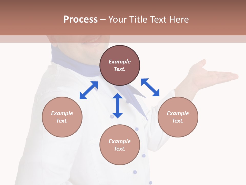 A Man In A Chef's Hat Is Pointing At Something PowerPoint Template