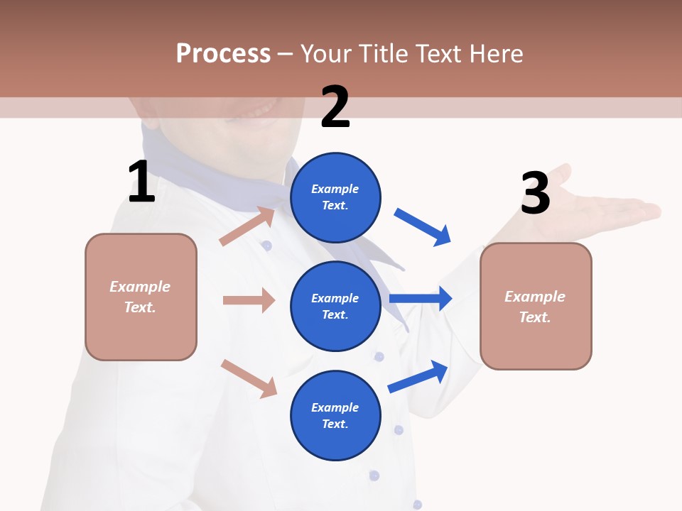 A Man In A Chef's Hat Is Pointing At Something PowerPoint Template