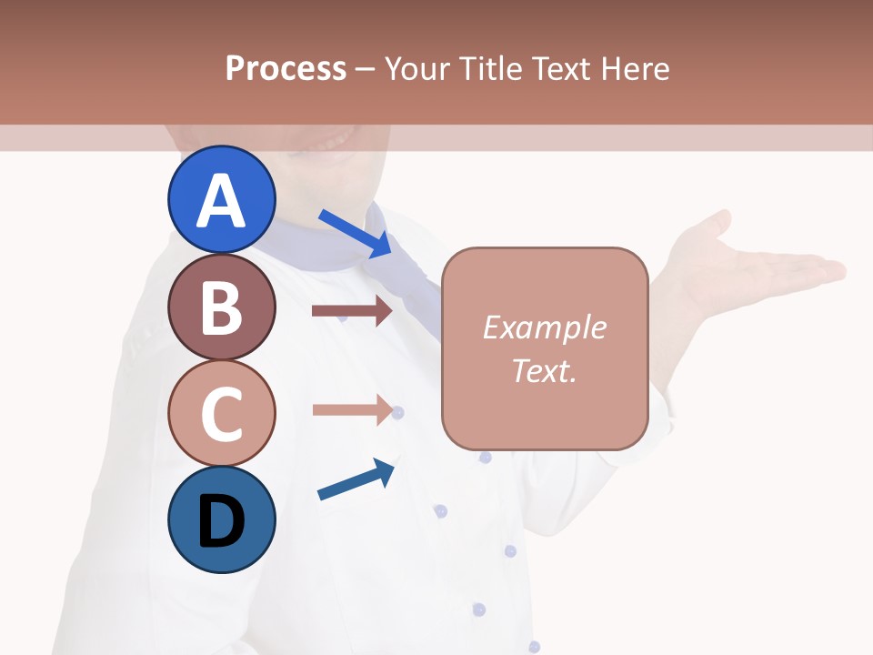A Man In A Chef's Hat Is Pointing At Something PowerPoint Template