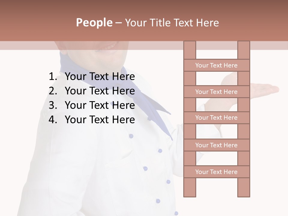 A Man In A Chef's Hat Is Pointing At Something PowerPoint Template