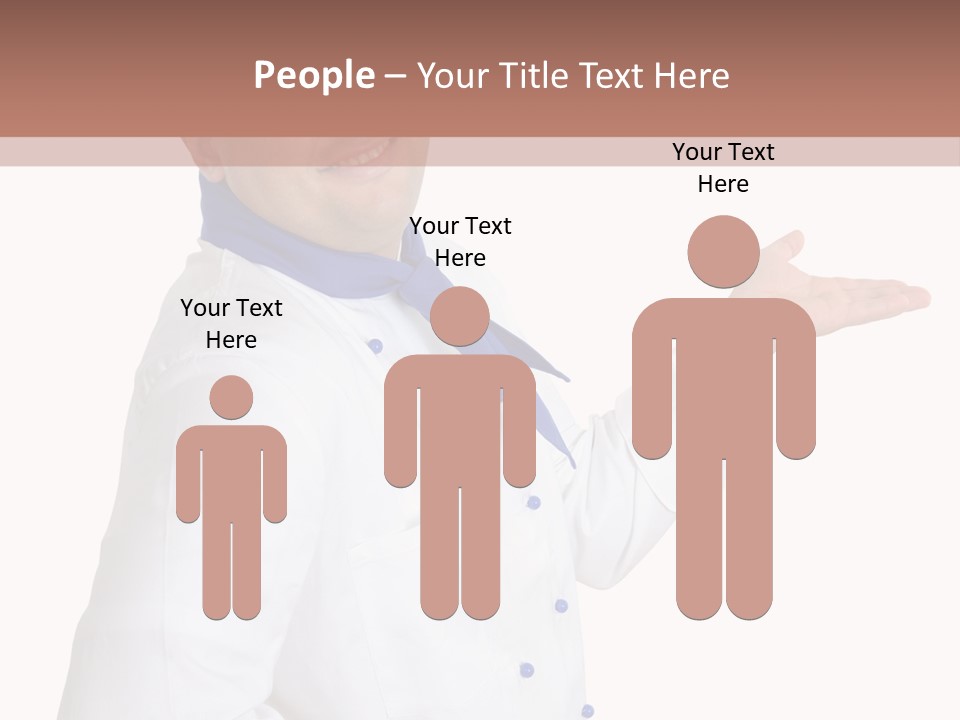 A Man In A Chef's Hat Is Pointing At Something PowerPoint Template