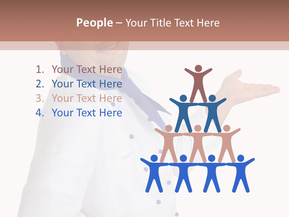 A Man In A Chef's Hat Is Pointing At Something PowerPoint Template