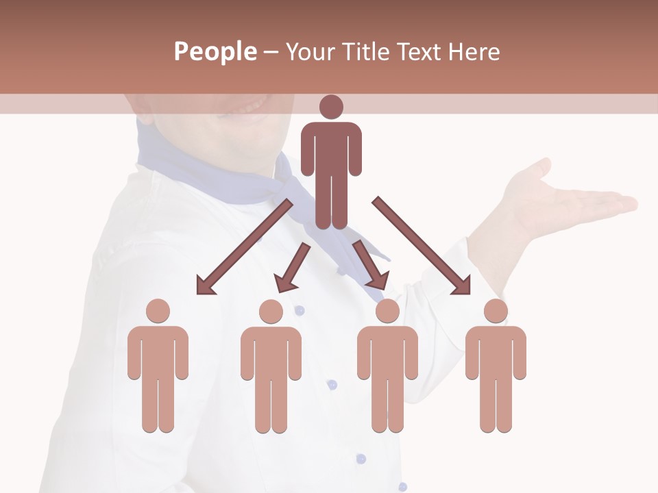 A Man In A Chef's Hat Is Pointing At Something PowerPoint Template