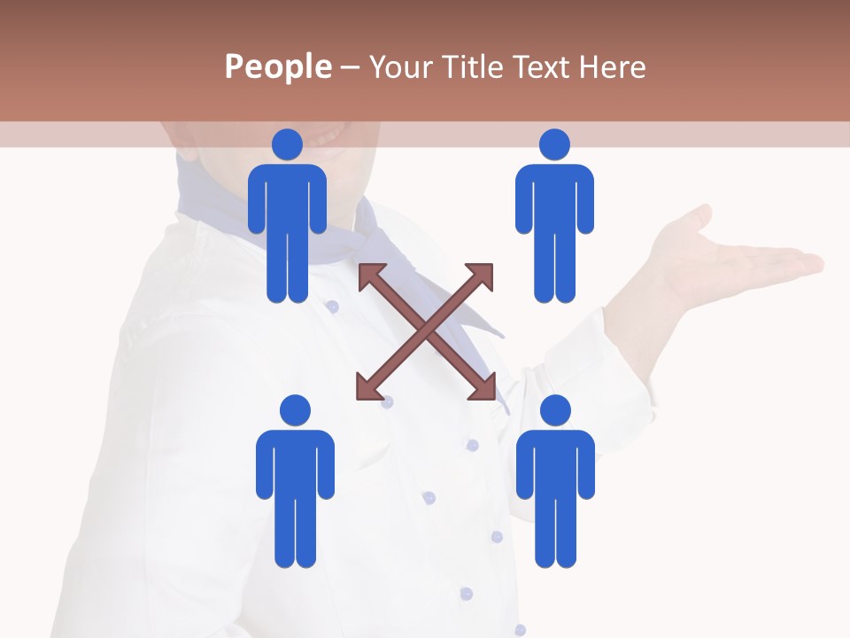 A Man In A Chef's Hat Is Pointing At Something PowerPoint Template