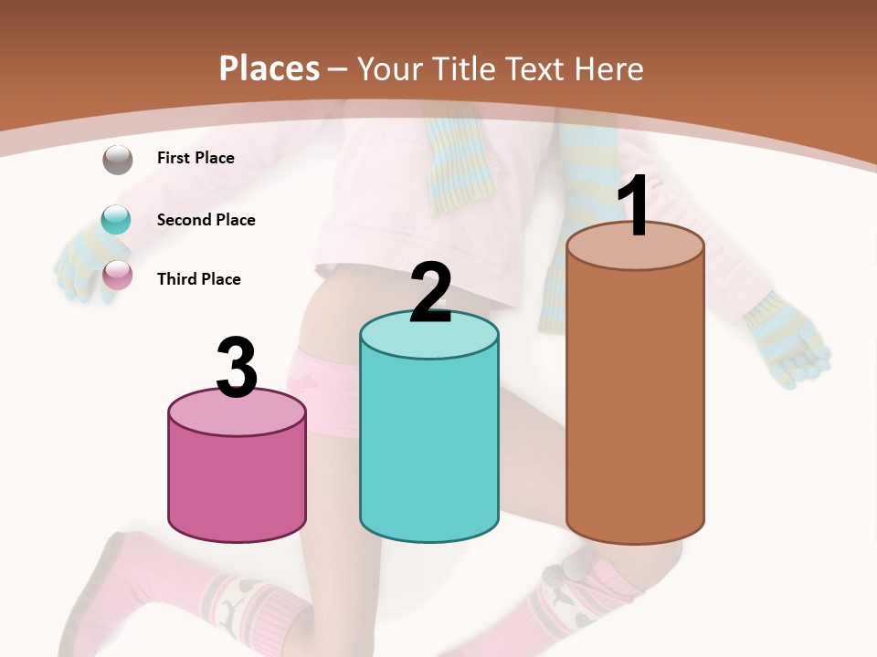 Person Stripes Young PowerPoint Template