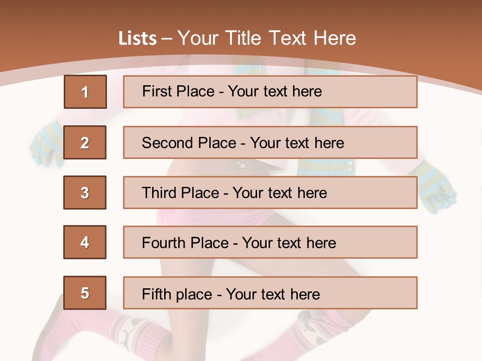 Person Stripes Young PowerPoint Template