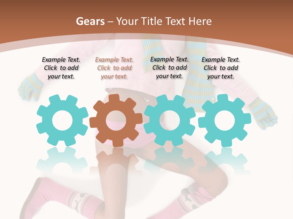 Person Stripes Young PowerPoint Template