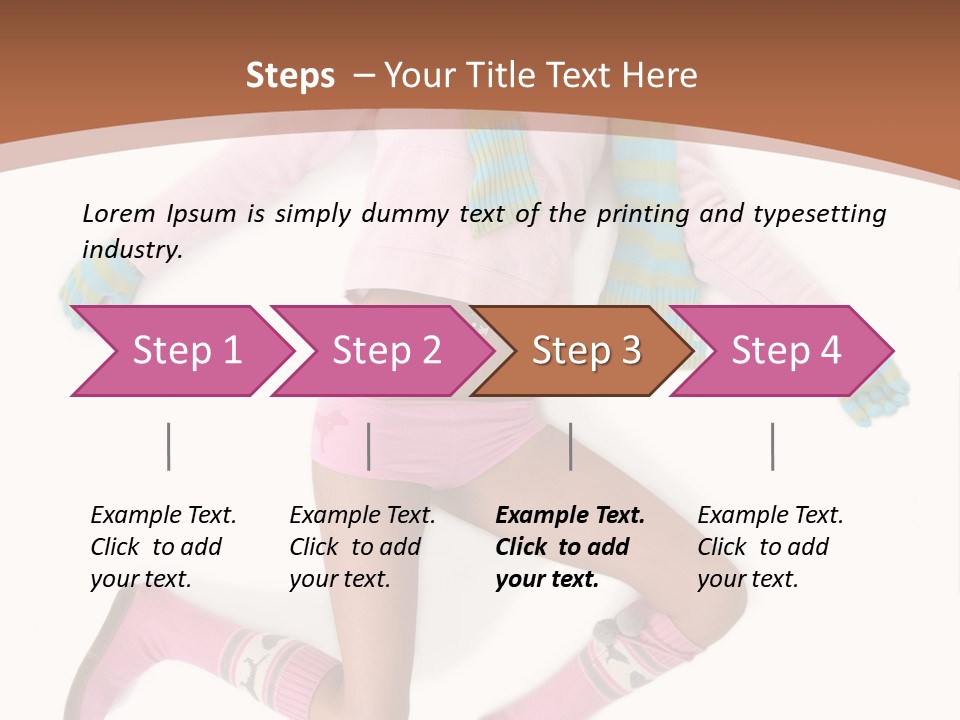 Person Stripes Young PowerPoint Template