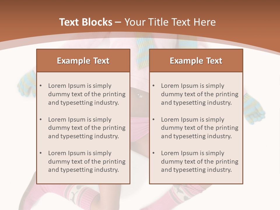 Person Stripes Young PowerPoint Template