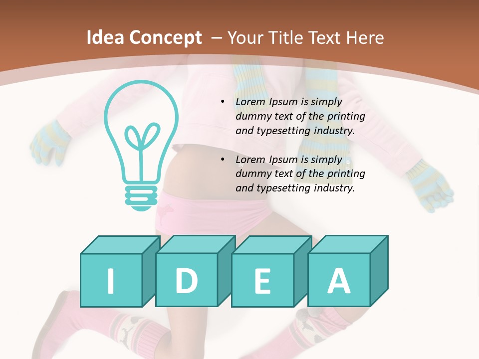 Person Stripes Young PowerPoint Template